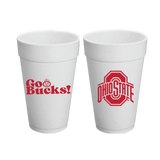 Ohio State Styrofoam Cups Set of 8 - 20 ounces
