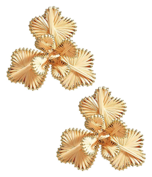 Kaia Raffia Flower Earring