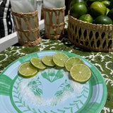Lovebirds Josephine Salad and Dessert Plates - 8 per pack in Sky & Lima