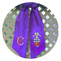 Purple Wreath Sash