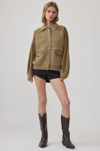 Denim Knit Combi Jacket - RJ1014