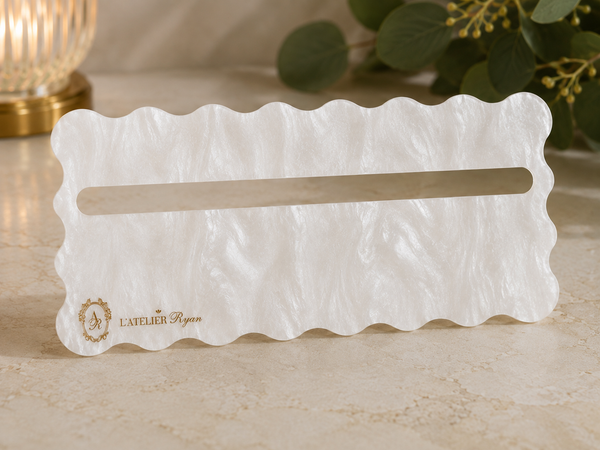White Pearl Mahjong Line Reader with Gold