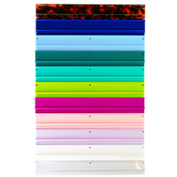 MAHJONG RACKS | Premium Acrylic | 4 Racks + 4 Pushers: Solid Indigo Blue