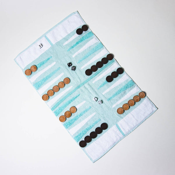 Seafoam Outdoor/Travel Backgammon Set