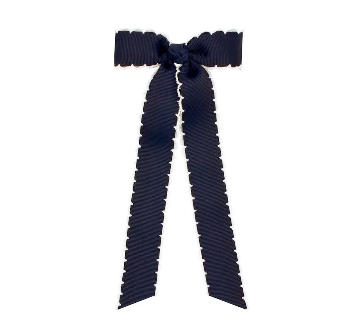 Wee Ones Girls Grosgrain Bow With Streamers