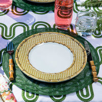 Caning Melamine Dinner Plate - Natural