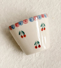 Cherry ceramic mini cup