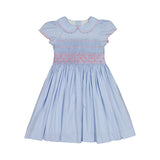 Cassis White Short Sleeve Smocked Bubble