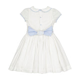 Cassis White Short Sleeve Smocked Dress