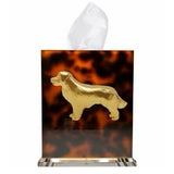 Southern Tribute Golden Retriever Boutique Tissue Box Cover
