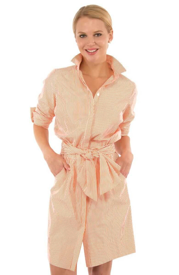 Wash & Wear Breezy Blouson Dress - Stripe