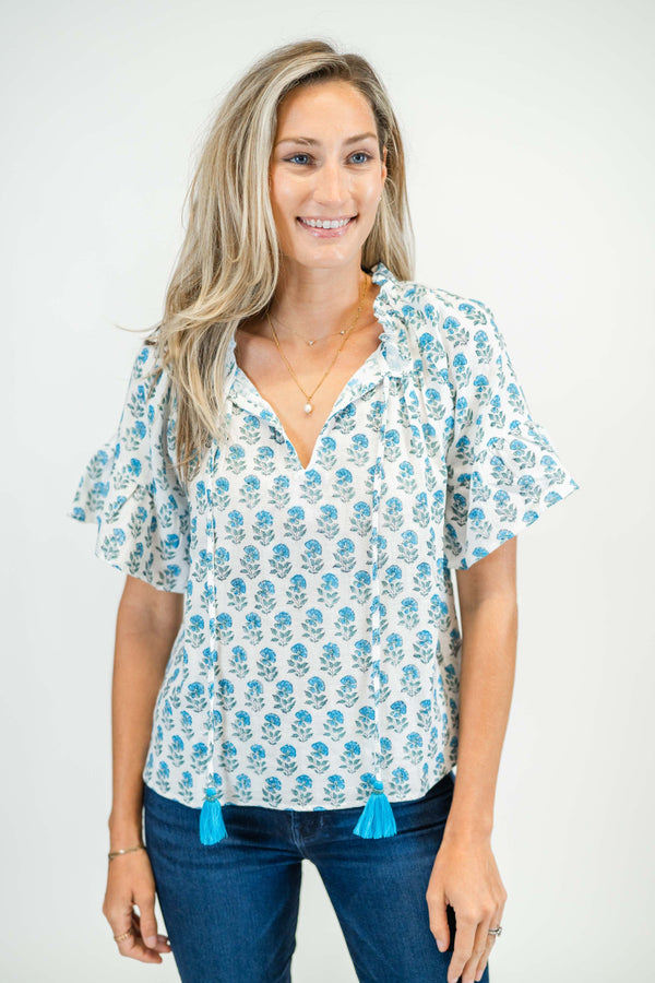Victoria Dunn Bristol Blouse Cabana Blue