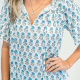 Victoria Dunn Bristol Blouse Cabana Blue