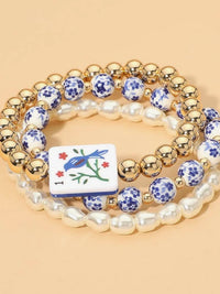 One Bam Bird Bracelet Set in Blue