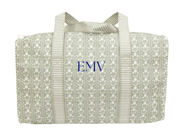 The Duffle Bag in Sage Floral