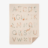 Wheat Alphabet Knit Baby Blanket
