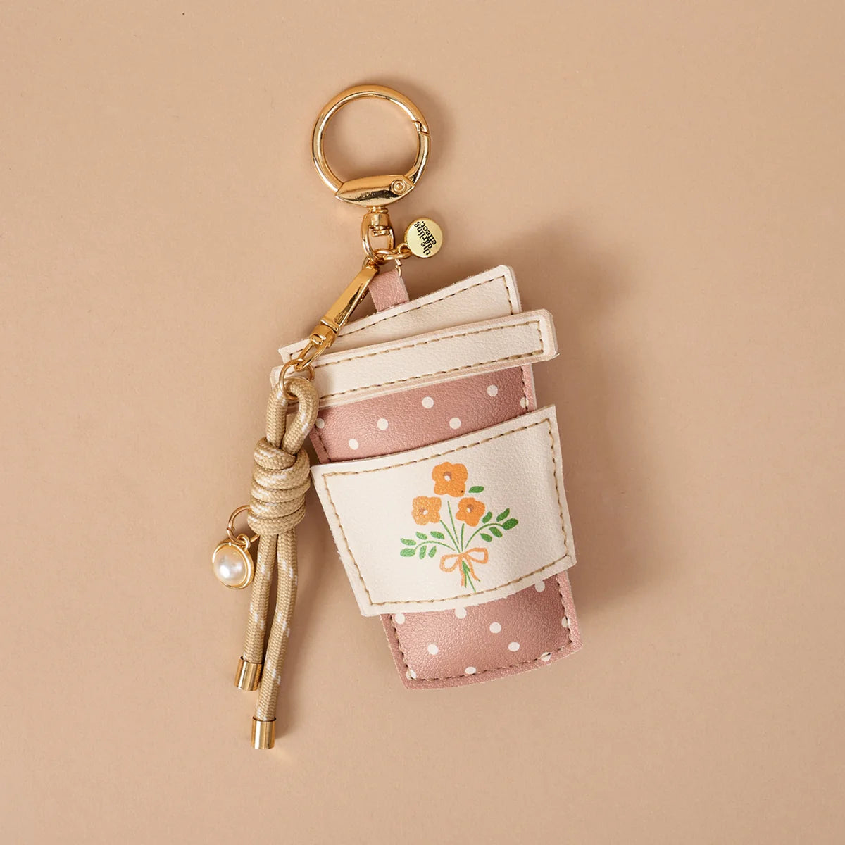 Coffee Run Vegan Leather Bag Charm