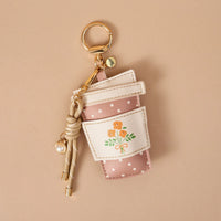 Coffee Run Vegan Leather Bag Charm