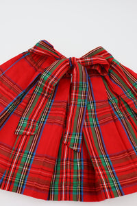 Maddie & Connor Girl's Red Tartan Plaid Skirt