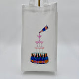Champagne Fountain Fabric Wine Bag