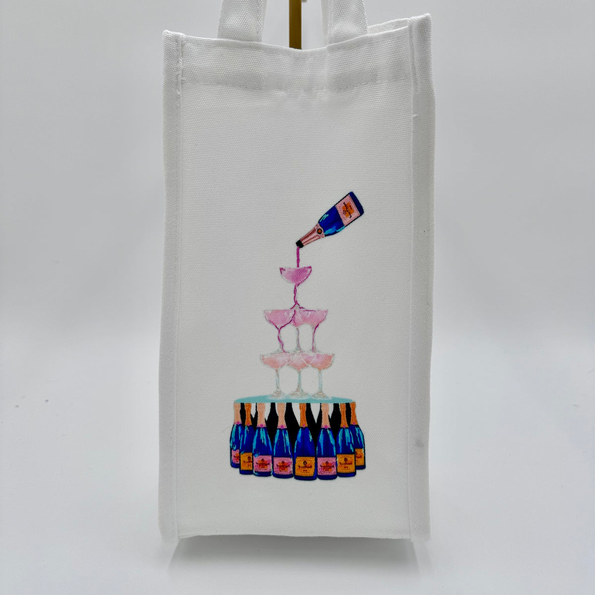 Champagne Fountain Fabric Wine Bag