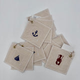 Nautical Canvas Coasters  - Set of 4