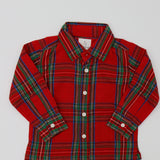 Maddie & Connor Boy Red Tartan Plaid Shirt