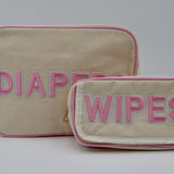 Canvas Diaper Holder-Pink