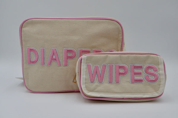 Canvas Diaper Holder-Pink