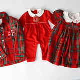 Maddie & Connor Boy Red Tartan Plaid Shirt