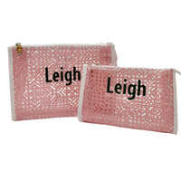 TRVL Lattice Cosmetic and Toiletry Pouch Set