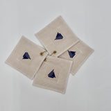 Nautical Canvas Coasters  - Set of 4