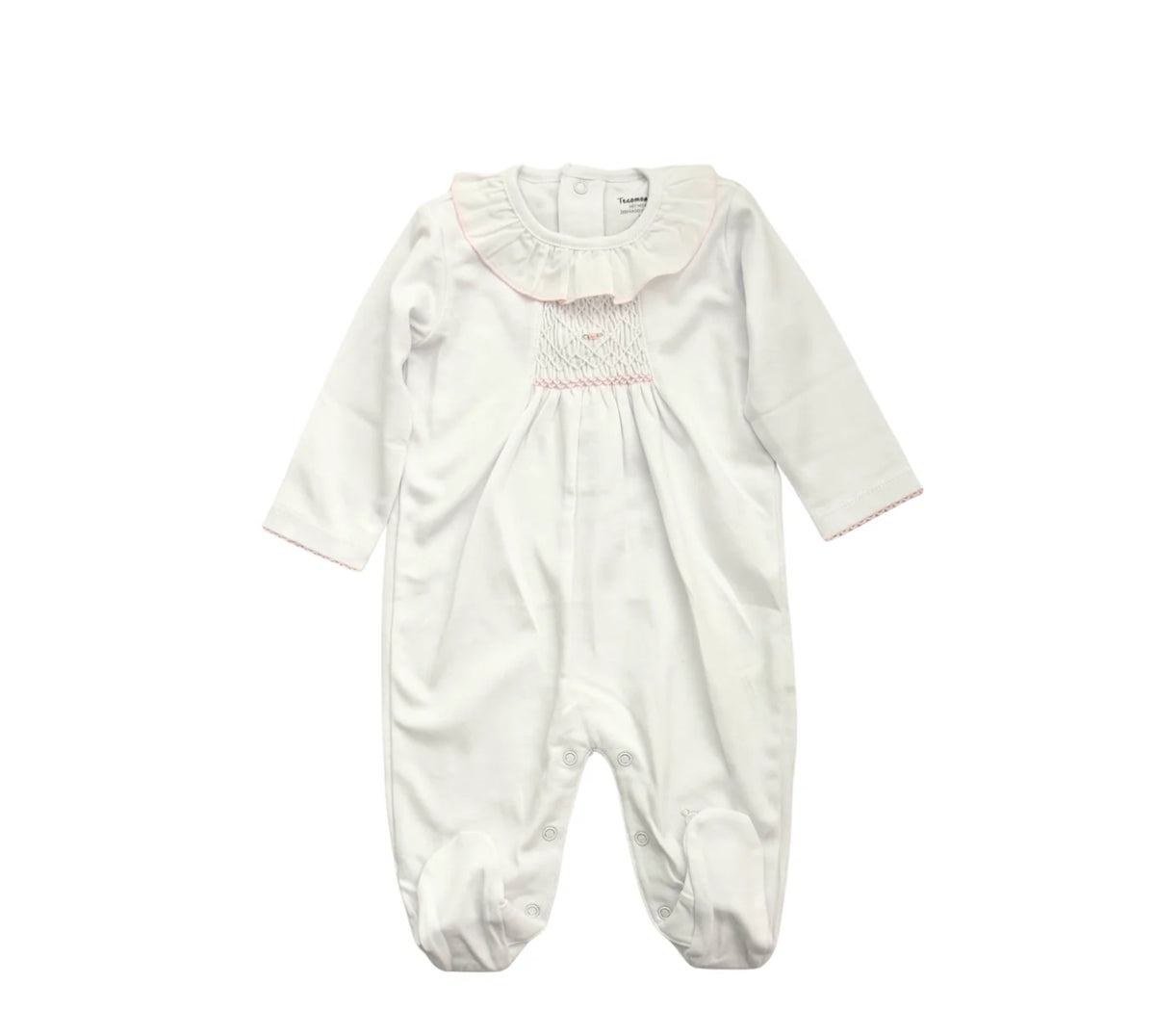 Nazu Smocked Pima Footie