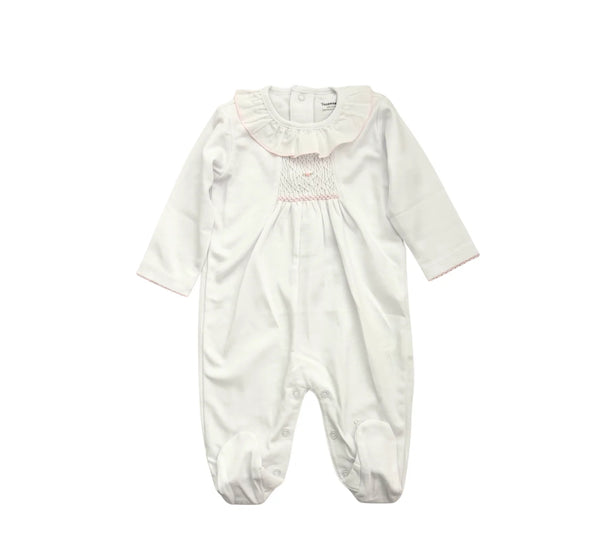 Nazu Smocked Pima Footie