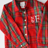 Maddie & Connor Boy Red Tartan Plaid Shirt
