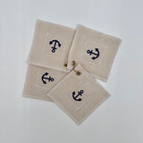 Nautical Canvas Coasters  - Set of 4