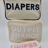 Canvas Diaper Holder - Navy