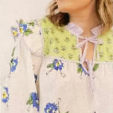Entro White Double Bow Top