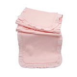 Monogram Custom Ruffle Trim Burp Cloth