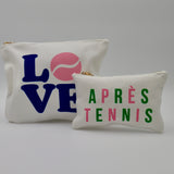 Flat Zip Pouch Tennis  Love
