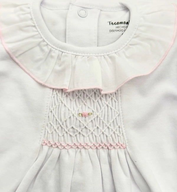 Nazu Smocked Pima Footie