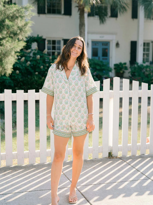 CELINE SHORT PJ SET | CHATEAU TOILE