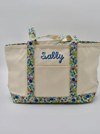 Medium Midi Coated Canvas Trim Tote