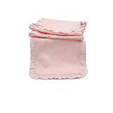Monogram Custom Ruffle Trim Burp Cloth