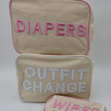 Canvas Diaper Holder-Pink