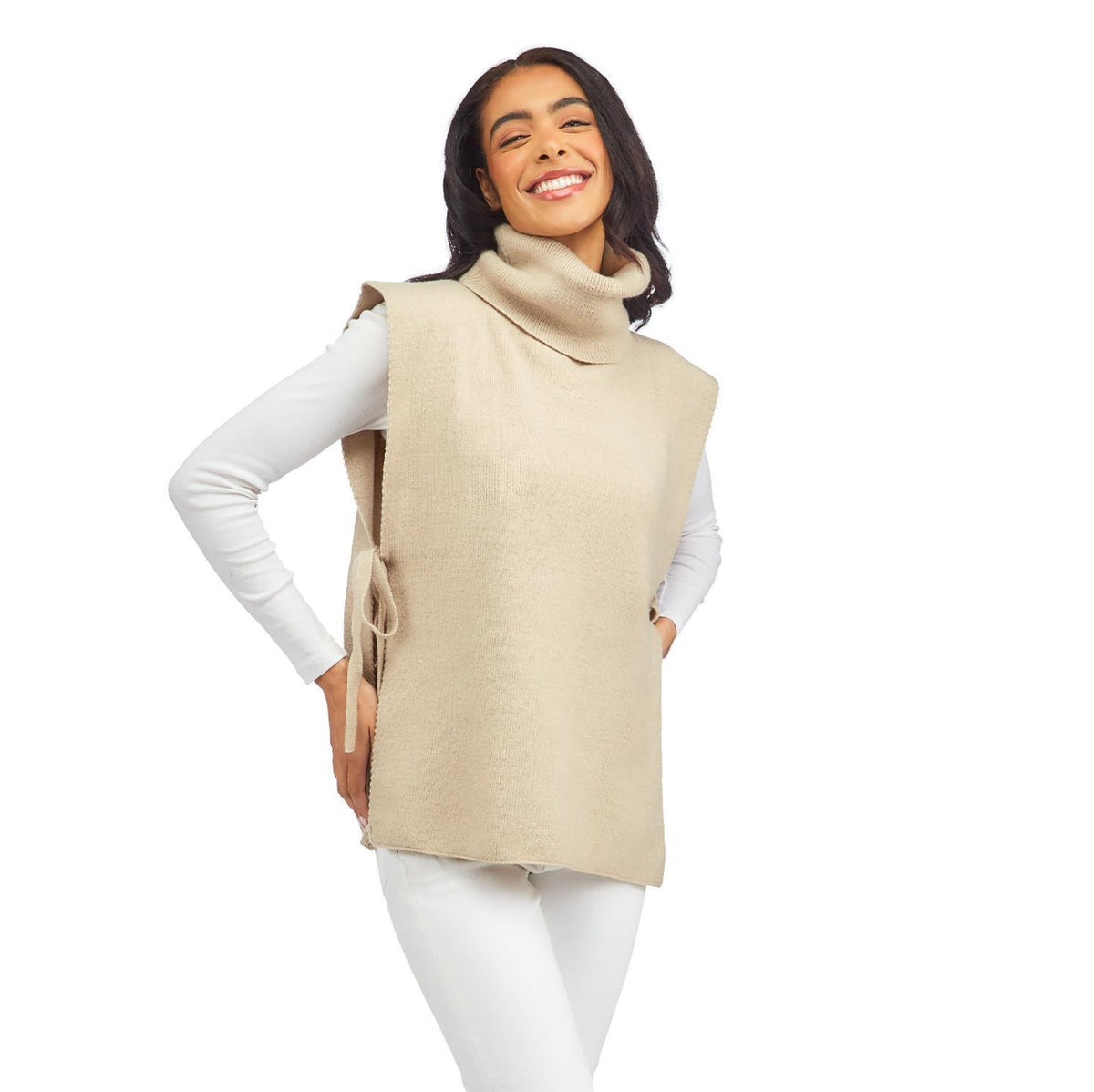 Turtleneck Sweater Poncho