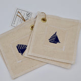 Nautical Canvas Coasters  - Set of 4