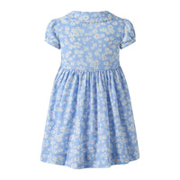 Blue Daisy Button-Front Dress
