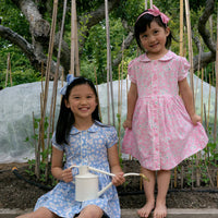 Blue Daisy Button-Front Dress