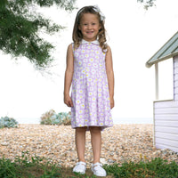 Purple Daisy Jersey Dress